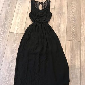 **SOLD** Black open back maxi